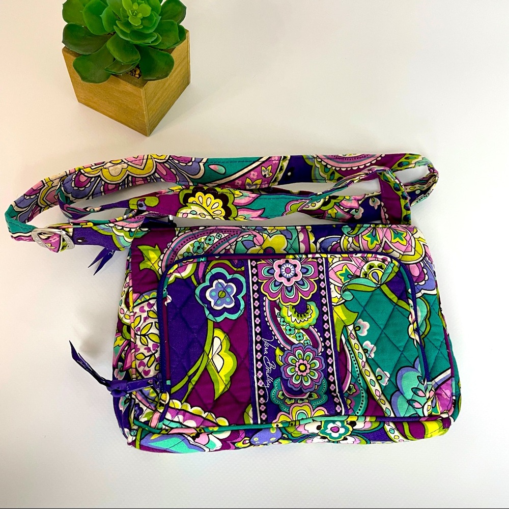 Vera Bradley Floral Paisley Crossbody Purse EUC